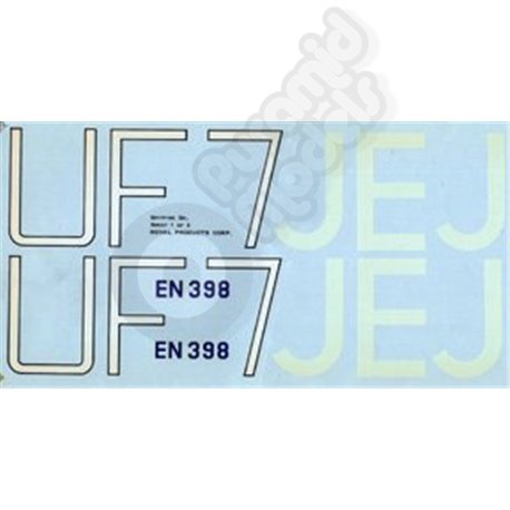2 types of Waterslide registration letters 