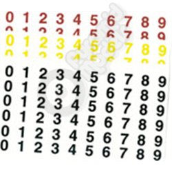 12mm high water-slide numbers