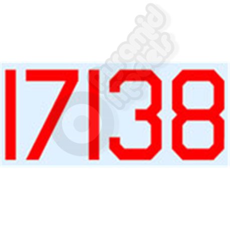 Large Red Water Slide Numbers