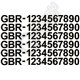 GBR-1234567890 waterslide sheets