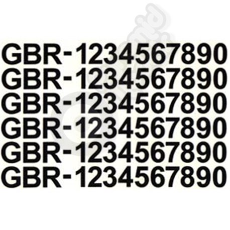 GBR-1234567890 waterslide sheets