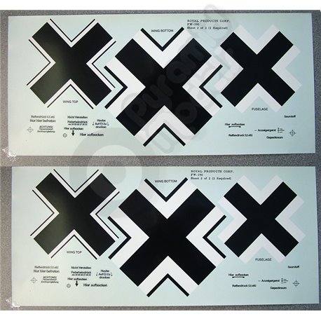 Royal Products Corp - FW-190 Waterslide Decals