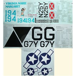 Royal Products Corp - LOCKHEED Lightning P-38 Waterslide Decal Set
