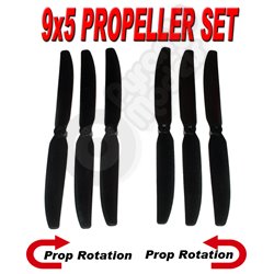 9x5 Propellers (Standard and Counter Rotating) (6 piece) Electric Propeller Set