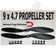 1 pair 9 x4.7 inch Normal Rotating Propellers -Park Flyers,  Multicopters, Quadcopters
