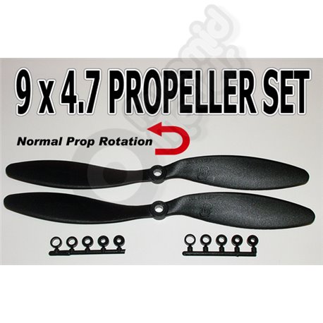 1 pair 9 x4.7 inch Normal Rotating Propellers -Park Flyers,  Multicopters, Quadcopters