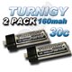 Turnigy 160mah 1S 30C Lipo Pack (Fits E-Flite or Kyosho mini plane - MSR)