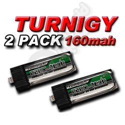 Turnigy nano-tech 160mah 1S 25~40C Lipo Pack 2 pack - Kyosho, E-flite, Parkzone