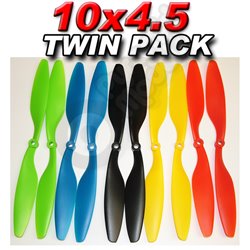 1 pair 10x4.5 inch EPP1045 Counter Rotating Propellers - Multicopters, Quadcopters - Choice of 7 Colours
