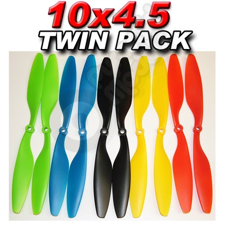 1 pair 10x4.5 inch EPP1045 Counter Rotating Propellers - Multicopters, Quadcopters - Choice of 7 Colours