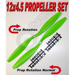 1 pair GREEN 12x4.5 inch EPP1245 Counter Rotating Propellers - Multicopters, Quadcopters