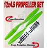 1 pair GREEN 12x4.5 inch EPP1245 Counter Rotating Propellers - Multicopters, Quadcopters
