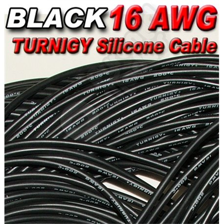 16 AWG Silicone Cable - Black