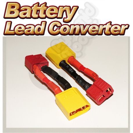 Battery Lead Converter - Male XT60 - Female T-Connector (deans)