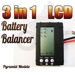 LCD 3 in 1 Li-Polymer / LiFe  Battery Balancer - Discharger & Cell Monitor