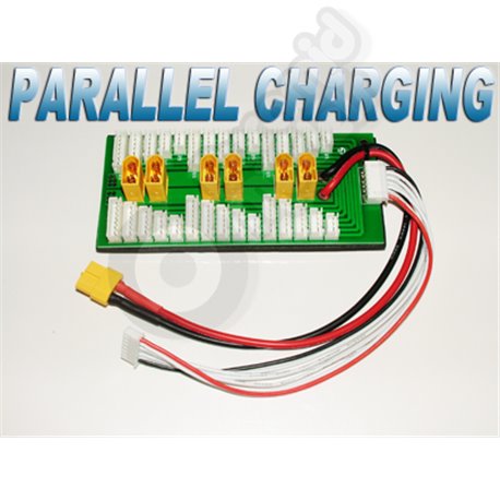 Parallel charging Board for 6 pack