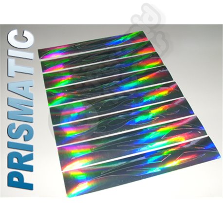 Ultra-thin Prismatic Pre-Cut Sticker 155x23m - 4 Pairs per pack