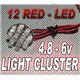 12 LED Cluster - RED