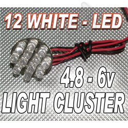 12 LED Cluster - WHITE