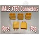 Male XT60 connectors (5pcs/bag) GENUINE