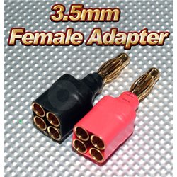 Single 4mm Male to 4 x 3.5mm Female Adapter (1 set)