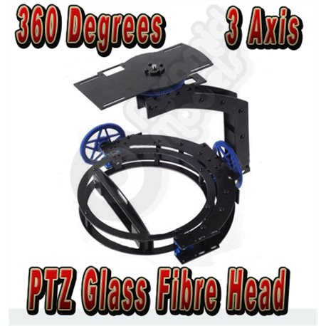 360 Degrees - 3 Axis - Aerial PTZ Glass Fibre Frame for FPV / Video / Photography 