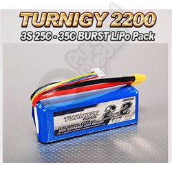 Turnigy 2200mAh 3S 25C -35C BURST LiPo Pack - LiPo battery with XT60 Plugs