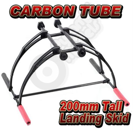 ATG 3K Twill Carbon Fiber DIY Landing Skid Kit for FPV Multicopter/Heli- BLACK