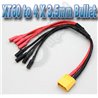 XT60 to 4 X 3.5mm Bullet MultiCopter ESC Power Breakout Cable