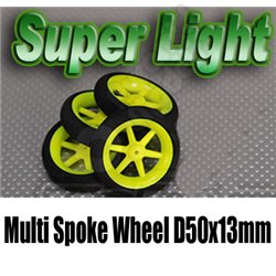 Super Light Multi Spoke Wheel D50x13mm (4pcs/bag)