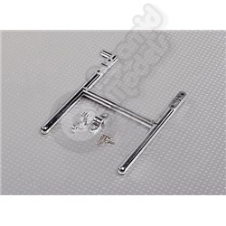 Lightweight Chrome Look Plastic Transmitter Stand (90mm Wide)