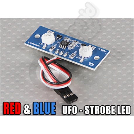 Two LED PCB Strobe Red and Blue 3.3~5.5V