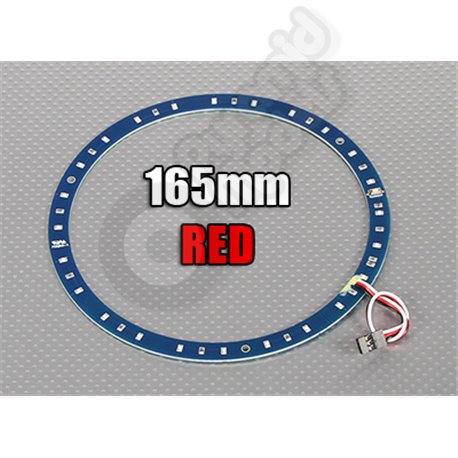 UFO Style - LED Ring Lights 165mm Red w/10 Selectable Modes