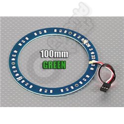 UFO Style - LED Ring Lights 100mm Green w/10 Selectable Modes