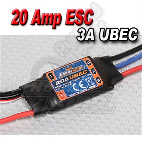 Hobby King 20A ESC 3A UBEC