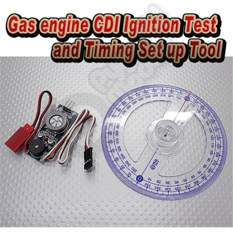 Gas engine CDI Ignition Test and Timing Set up Tool - Includes Crankshaft Degree Wheel