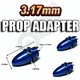 Electric Blue Motor Prop Adapter 3.17mm Shaft (COLLET TYPE)