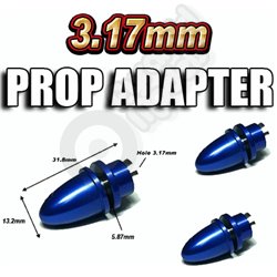 Electric Blue Motor Prop Adapter 3.17mm Shaft (COLLET TYPE)