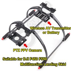 Universal DIY FPV ANTI-Vibration Multifunction Landing Skid Kit for DJI F450 F550 Quadcopter Hexacopter
