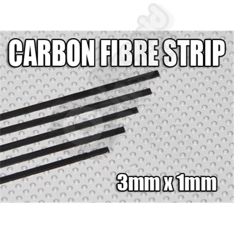 Carbon Strip 1mm x 3mm x 750mm