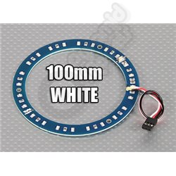 UFO Style - LED Ring Lights 100mm WHITE w/10 Selectable Modes