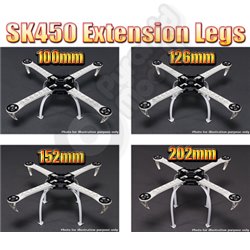 Extended Nylon Landing Skid Set for SK450 Multi-Rotor Quadcopter Frame - 4 SIZES