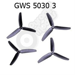 GWS 5030 3 blade (Black) - 2xCW and 2xCCW - 4pcs per bag