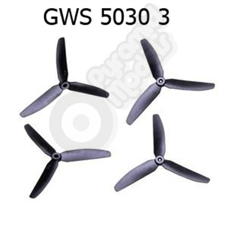 GWS 5030 3 blade (Black) - 2xCW and 2xCCW - 4pcs per bag