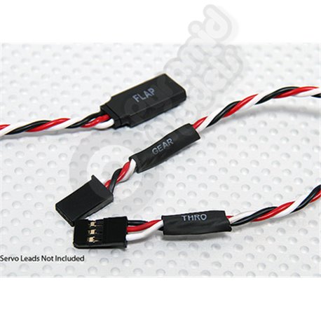 Lightweight wire Labels - servo wire label  printed black heatshrink (14mm x 1m)