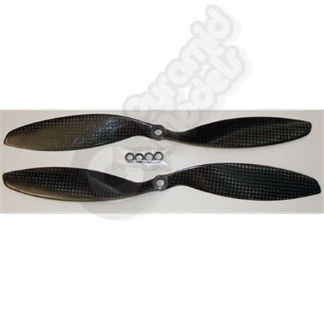 10x3.8 Carbon Fibre Counter-clockwise + Clockwise  (CCW + CW) Propellers (1 Pair) 