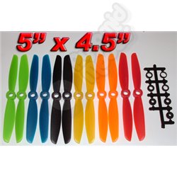 1 pair 5 x4.5 inch Counter Rotating Propellers - Multicopters, Quadcopters - Choice of 6 Colours
