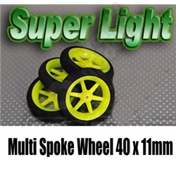 Super Light Multi Spoke Wheel D40x11mm (4pcs/bag)