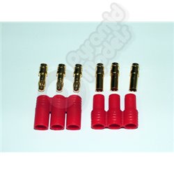 3.5mm 3 wire Bullet-connector for motor - 1 pair