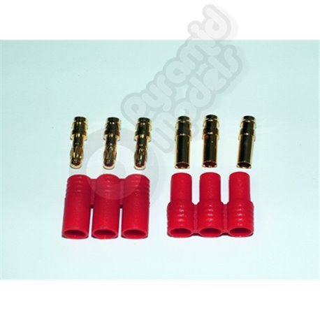 3.5mm 3 wire Bullet-connector for motor - 1 pair